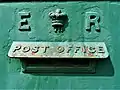 Edward VII post box in Ireland, painted green