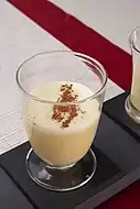 eggnog in a glass