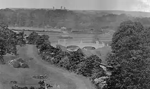 The Pleasure Gardens from one of the castle towers