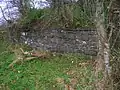 A loading dock onto an old siding at Benslie, on the closed and lifted Doura branchline