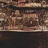 Die kleine Stadt III, 1912–1913, view of Krumau an der Moldau Leopold Museum