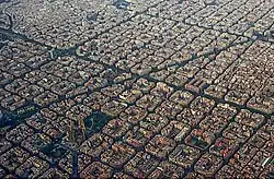 Aerial view of the Eixample