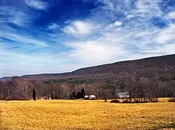 Mountains and a farm in Eldred Township