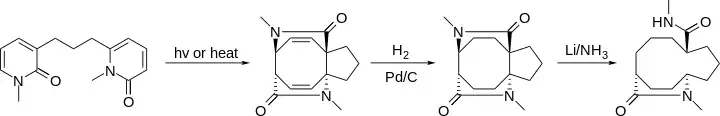 Creating an eleven-membered ring by reduction of 8+5 fused rings