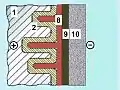 Al-e-cap with solid manganese oxide electrolyte, graphite/silver cathode connection