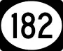 Route 182 marker