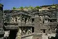 The massive Ellora Hindu and Buddhist temples were not constructed, but in fact carved out of solid rock from the top to the bottom.