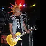 Left Alone vocalist Elvis Cortez with a liberty spike mohawk