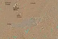 Map of Elysium quadrangle. Elysium Mons and Albor Tholus are large volcanoes.