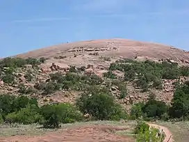 Enchanted Rock in 2006.  Enchanted Rock State Natural Area was designated a Recorded Texas Historic Landmark in 1936.