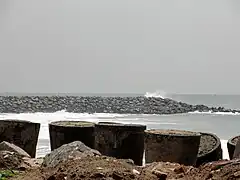 Groynes off the Ennore Expressway near Chennai, India