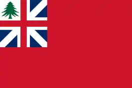 After the union of England and Scotland, some New England ensigns used the British Union Flag rather than the St George's Cross.