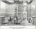 Entrance of the Menai Bridge: from the Carnarvon shore ca 1840