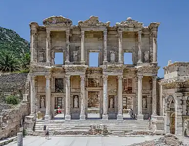 Library of Celsus, Ephesus, Turkey, unknown architect, c.112–120 AD