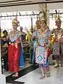 The Thai dance troupe performs.