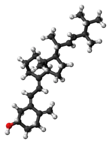 Ball-and-stick model of the ergocalciferol molecule