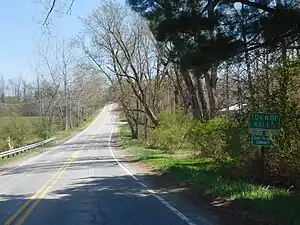 County Route 175 eastbound entering Wales.