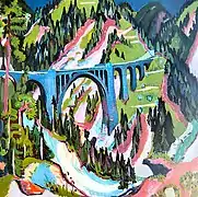 The Bridge near Wiesen, 1926, Kirchner Museum Davos