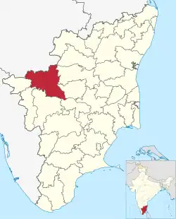 Location in Tamil Nadu