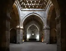 Interior of the Yakutiye Medrese, with central muqarnas vault