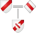 Example of incorporating arms as an escutcheon