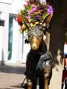 Detail of one of the donkey fountains in the city centre