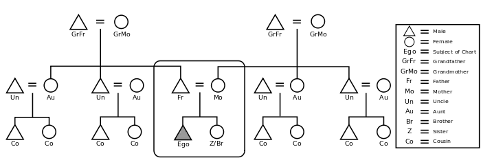 Graphic of the Eskimo kinship system