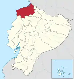 Location within Ecuador