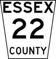 Essex County Road 22 marker, a typical county road marker in Essex County, Ontario.