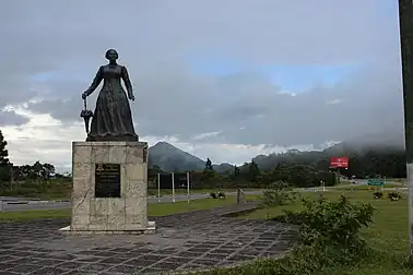 Statue of Empress Teresa Cristina of Brazil. It was dedicated in 2005.