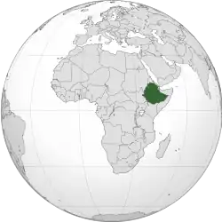 Location of Ethiopia