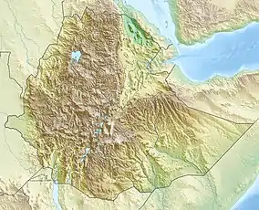 Location of Lake Zway in Ethiopia.