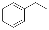 Skeletal formula of ethylbenzene