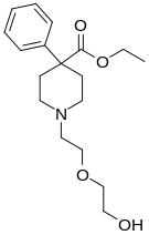 Chemical structure of etoxeridine.