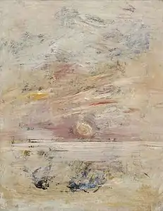 Eugène Boudin, Coucher de soleil au bord de la mer (circa 1888-1895)