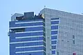 The Terrace as seen from ground, The Edge observation cube seen at left