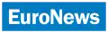 October 1998 – June 2008: blue rectangle enclosing white camel case word "EuroNews".