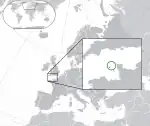 Map showing Guernsey in relation to the United Kingdom