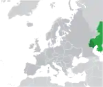 Map showing Kazakhstan in Europe