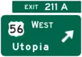 Interchange Exit Direction Sign