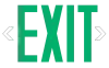 Green EXIT sign