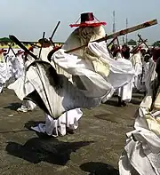 An Eyo Iga Olowe Salaye masquerade jumping