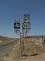 US 287 is concurrent with US 87 between Amarillo and Dumas.