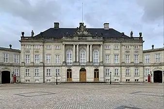 Amalienborg, Copenhagen, Denmark, by Nicolai Eigtved, 1750-1754