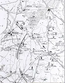 Detail of Falls Map 9 shows the British Empire forces as they approach Junction Station; infantry from the west and Australian Mounted Division from the south.