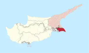 Location of the district in Cyprus