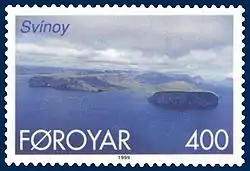 Stamp FR 350 of Postverk Føroya (issued: 25 May 1999; photo: Per á Hædd)