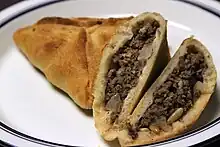 Fatayer is a meat pie or pastry that can alternatively be stuffed with spinach (sabaneq), or cheese (jibnah). It is eaten in Turkey, Syria, Lebanon, Jordan and other countries in West Asia.