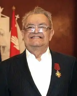 Iskander being awarded the Order of Merit for the Fatherland, 2010