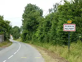 The road into Febvin-Palfart